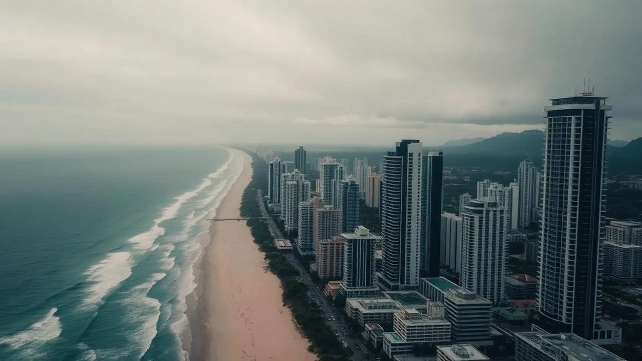 Aerial view of the Gold Coast region, Queensland
