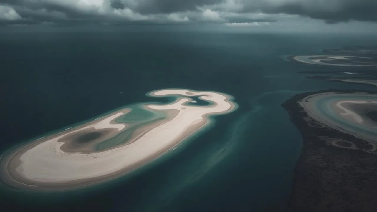 Aerial view of the Moreton Bay & Islands region, Queensland