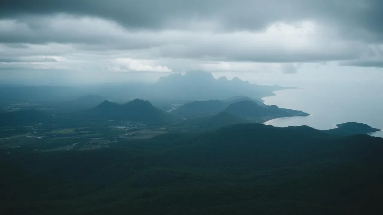 Aerial view of the Sunshine Coast region, Queensland